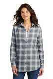 LW668  Port Authority® Ladies Plaid Flannel Tuni