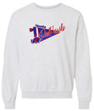Redhawk Glitter Flag Embroidered Crewneck