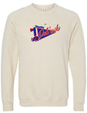 Redhawk Glitter Flag Embroidered Crewneck