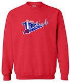 Redhawk Glitter Flag Embroidered Crewneck