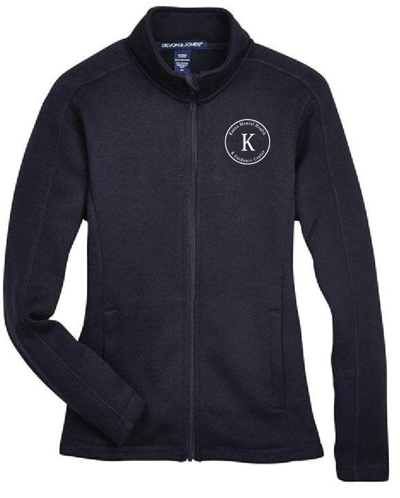 KANZA -Devon & Jones Women's Bristol Full-Zip Sweater Fleece Jacket - DG793W