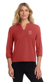 KANZA -Mercer+Mettle® Women's Stretch Crepe 3/4-Sleeve Blouse MM2011