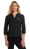 KANZA -Mercer+Mettle® Women's Stretch Crepe 3/4-Sleeve Blouse MM2011