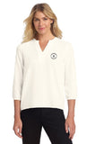 KANZA -Mercer+Mettle® Women's Stretch Crepe 3/4-Sleeve Blouse MM2011