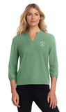 KANZA -Mercer+Mettle® Women's Stretch Crepe 3/4-Sleeve Blouse MM2011