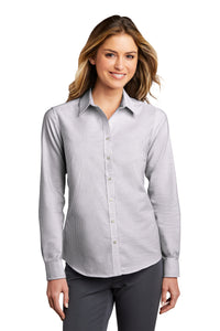 Port Authority® Ladies SuperPro™ Oxford Stripe Shirt - LW657
